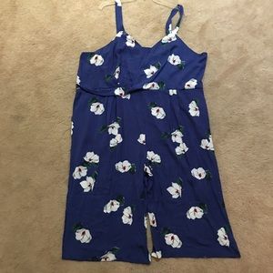 ANDAEY Target Brand Blue Floral Romper Women 4X